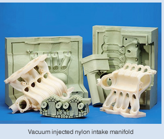 Vacuum injected nylon intake manifold
