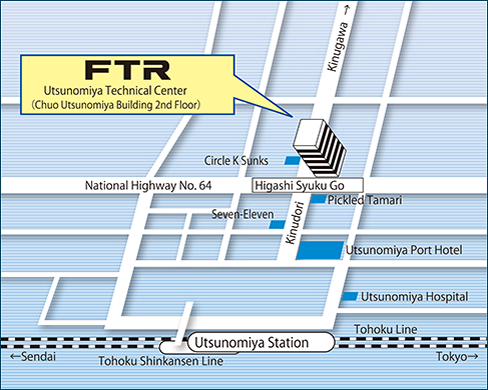 Map:Utsunomiya Technical Center